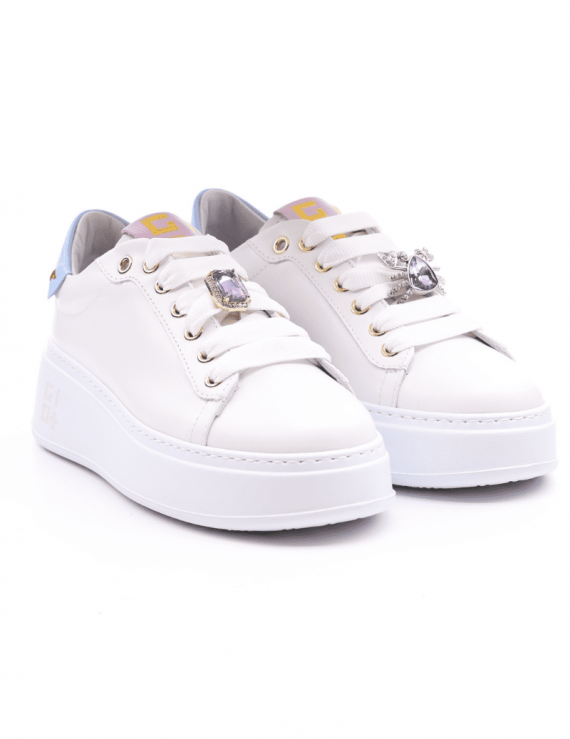 SNEAKERS DONNA GIO+ PIA 166A IN PELLE BIANCA