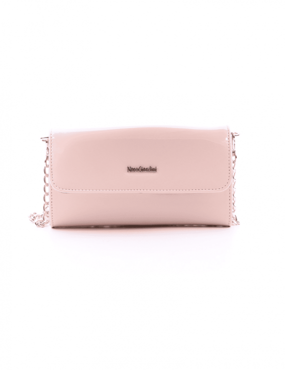 Borsa pochette donna nero GIARDINI E443701DE 720 in vernice rosa