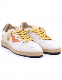 4B12 Sneakers uomo QUATTROBARRADODICI PLAY NEW 57 in pelle bianca