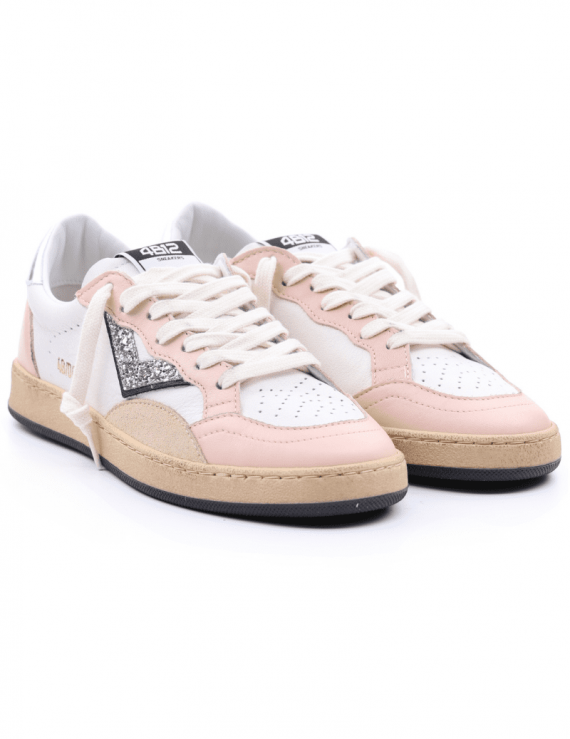 SNEAKERS DONNA QUATTROBARRADODICI PLAY NEW D150 IN PELLE BIANCA