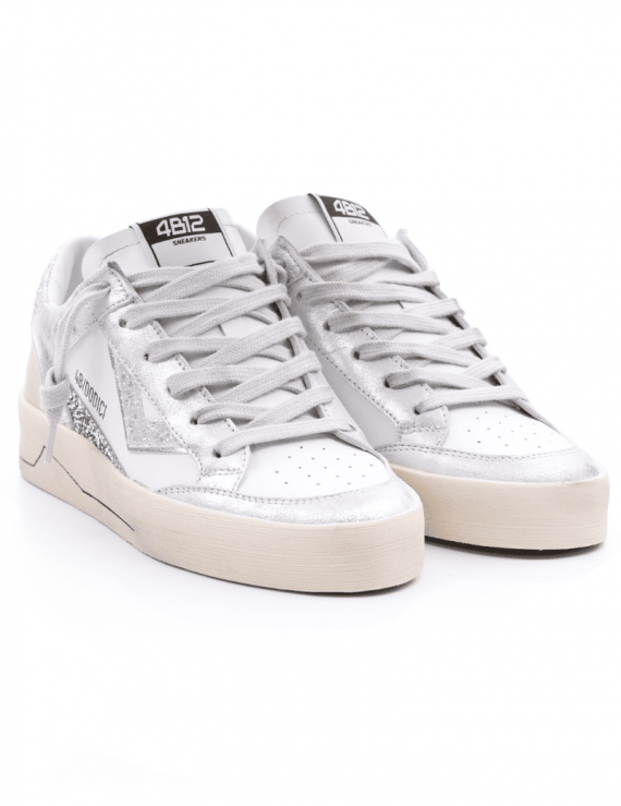 SNEAKERS DONNA QB12 KYLE D858 IN PELLE BIANCA