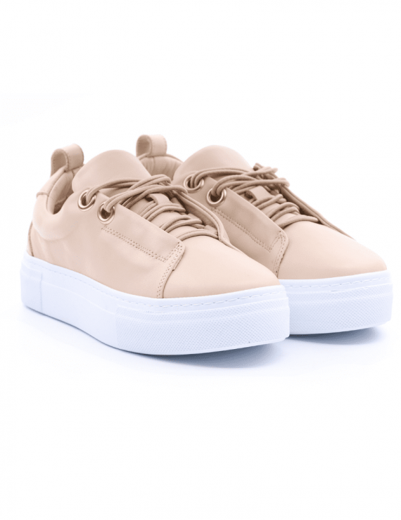 SNEAKERS DONNA WAVE BECKY LATTE IN PELLE