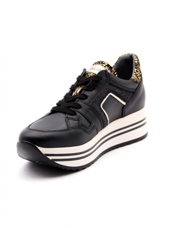 sneakers donna NERO GIARDINI I218222D 100 - GIANNICALZATURE