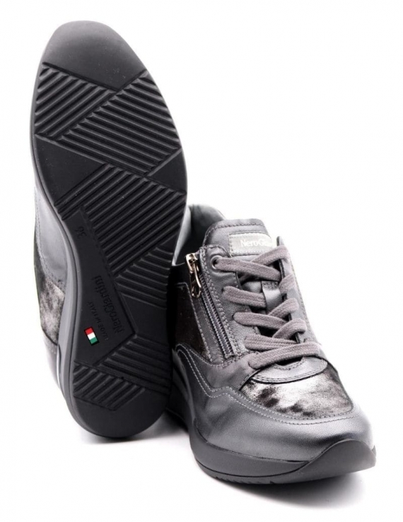 Nero Giardini I308370D Sneakers Donna in Pelle - Nero 35 : MainApps:  : Moda